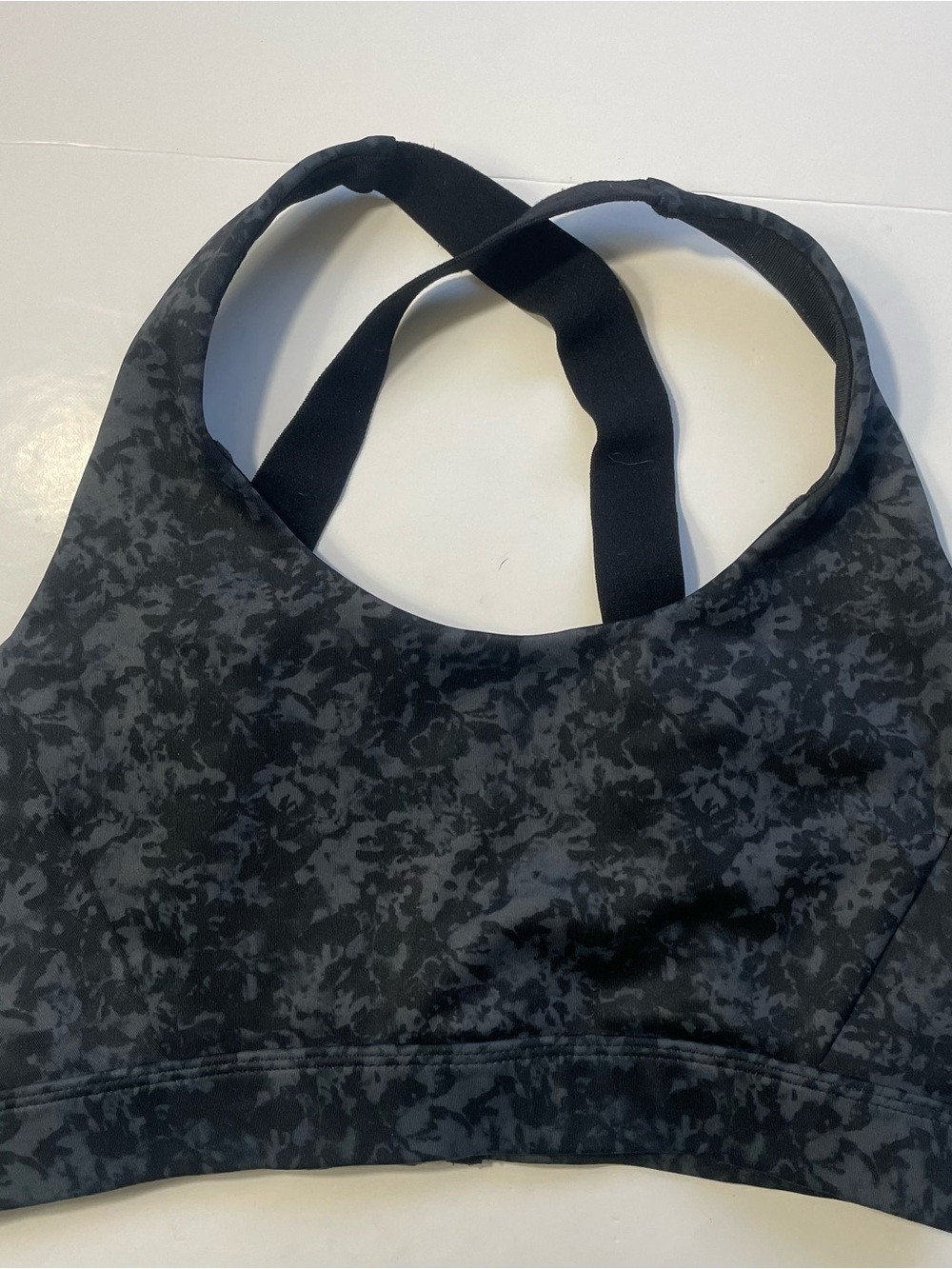 Lole Moulded Cup Sports Bra Small S Black Grey Camo
